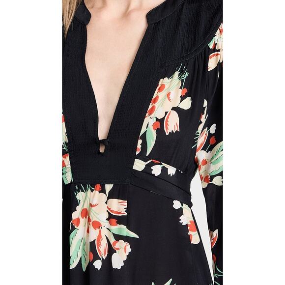 RIXO Anela Floral Midi Wrap Dress Medium M 8 - Picture 4 of 8